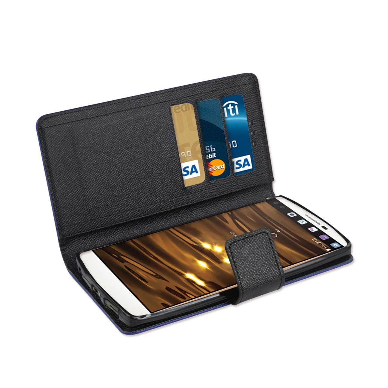 REIKO LG V10 3-IN-1 WALLET CASE IN NAVY
