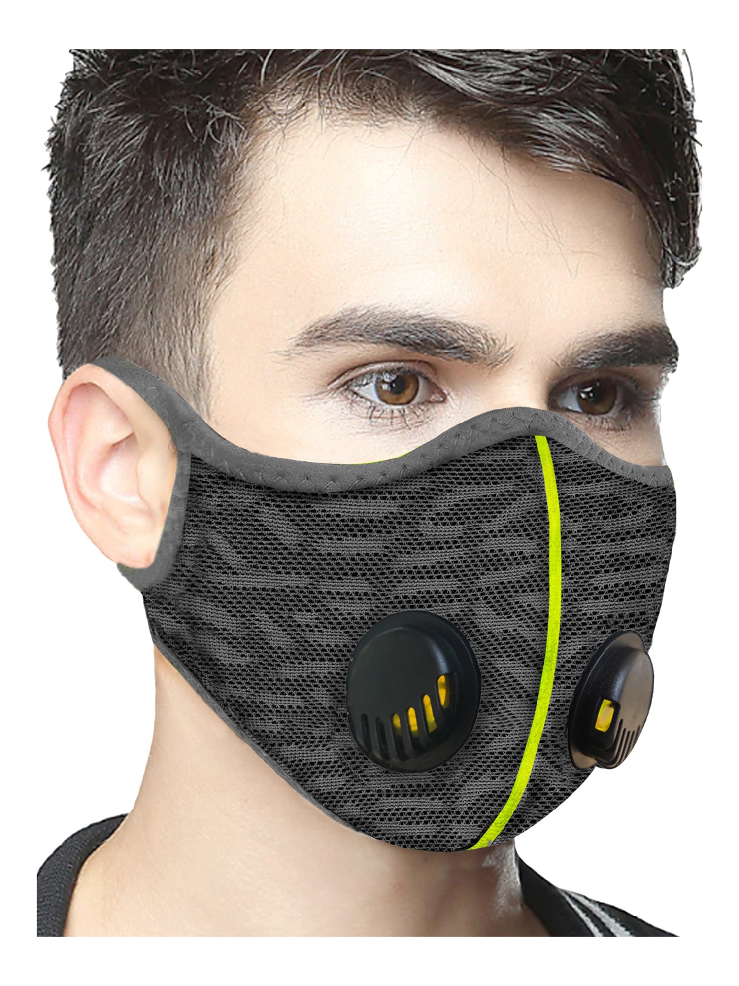 Lioncrown 4 Layered N95 Face Mask with Dural Air Valves