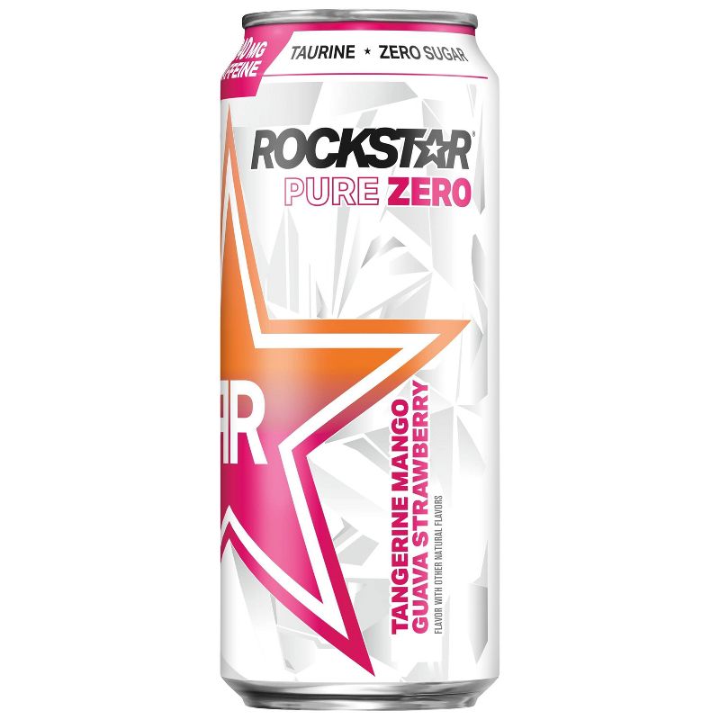 Rockstar Pure Zero Tangerine Mango Guava Strawberry Energy Drink - 16 fl oz Can