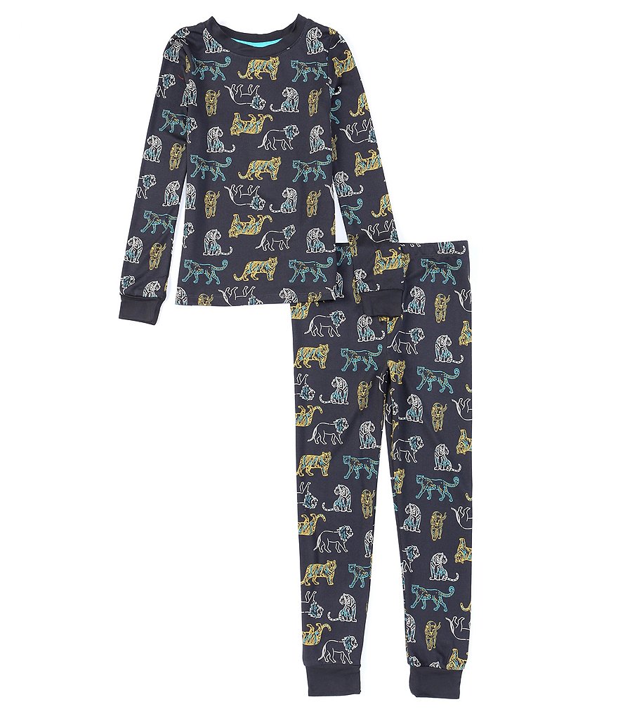 Dream Life Little Boys 2-7 Jungle Cats Yummy 2-Piece Pajamas Set