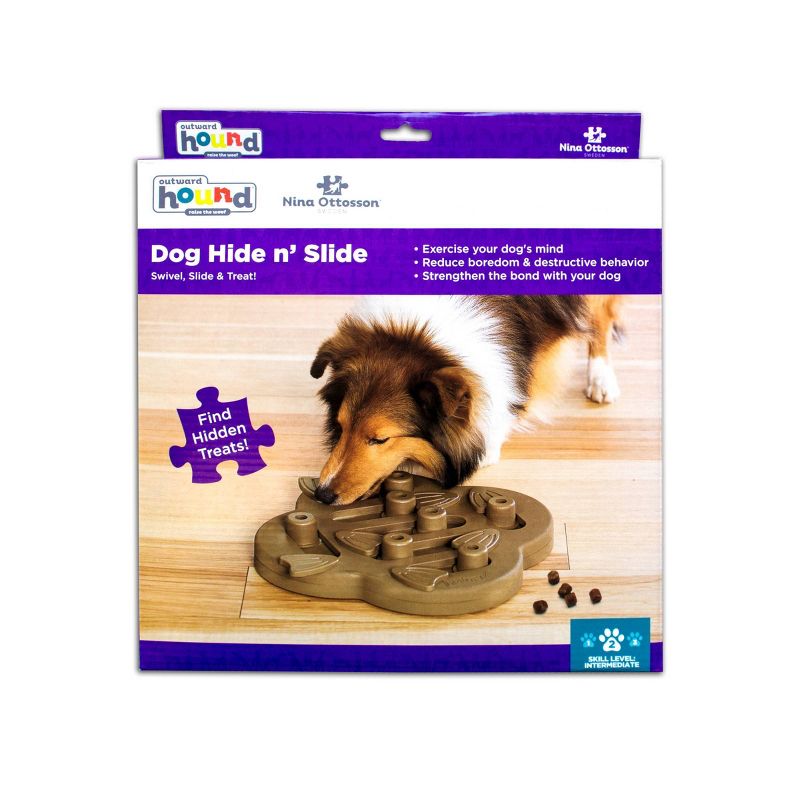 Outward Hound Nina Ottosson Hide & Slide Interactive Puzzle Game Dog Toy