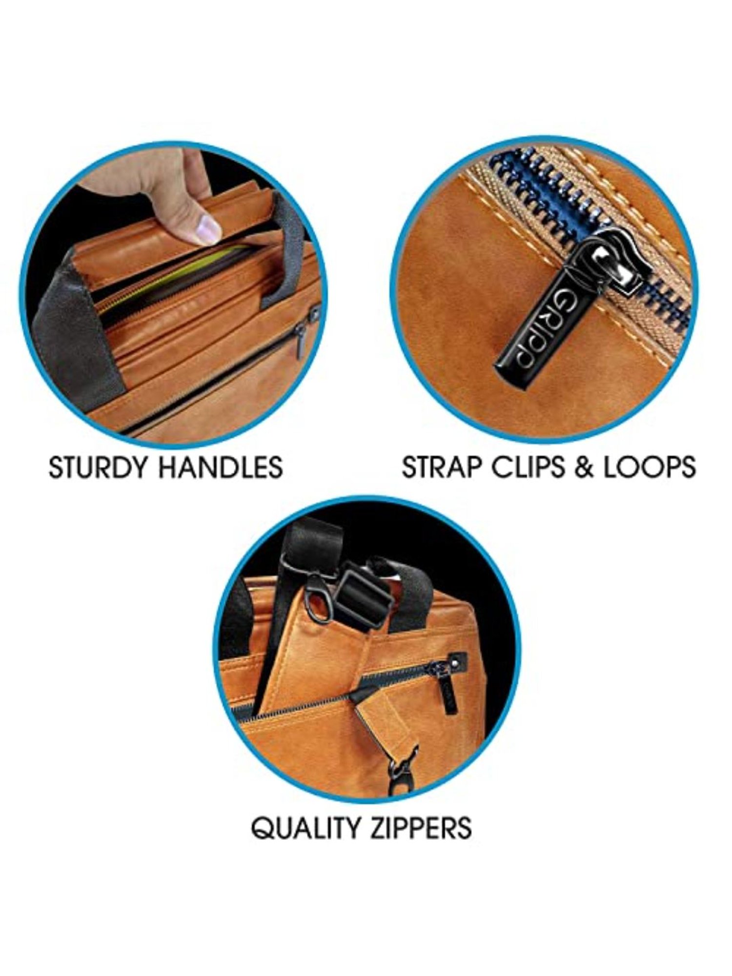 Gripp Urban Edge Laptop Messenger Shoulder Bag For Macbook Air Pro 11, 12, 13 and 15 (Camel)