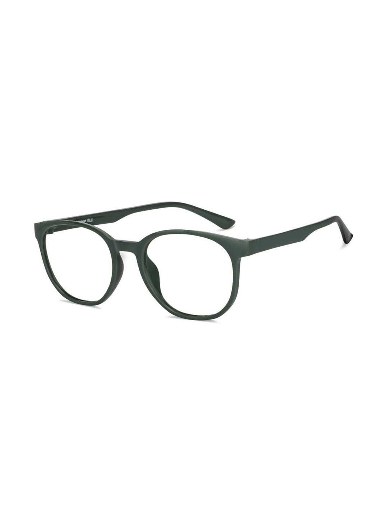 Lenskart Blu LB E14061 Green Full Rim Oval Zero Power Computer Glasses