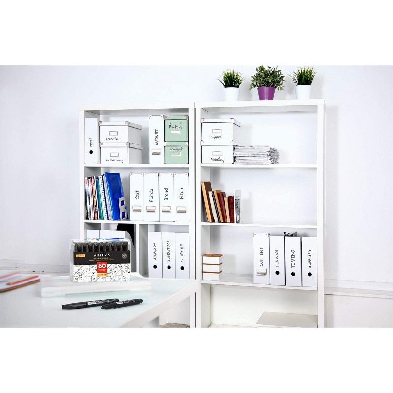 Universal Pen Style Dry Erase Marker, Fine/Bullet Tip, 12ct - Black