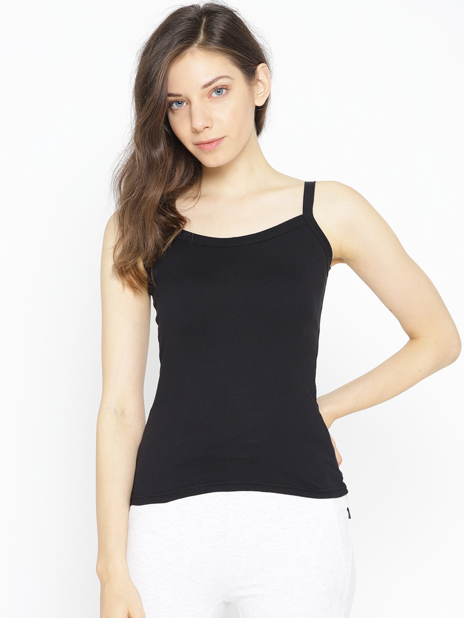 Lady Lyka Multicolor Cotton Camisole (Pack Of 2)