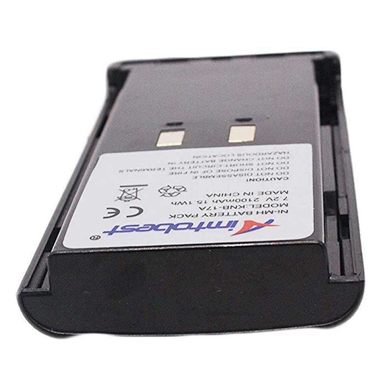 2100mAh NiMH Battery Compatible for Kenwood TK190 TK280 TK290 TK380 TK390 TK480 TK481 TK5400 KNB16 KNB17 KNB21N KNB22N Two Way Radio 1Pack Black