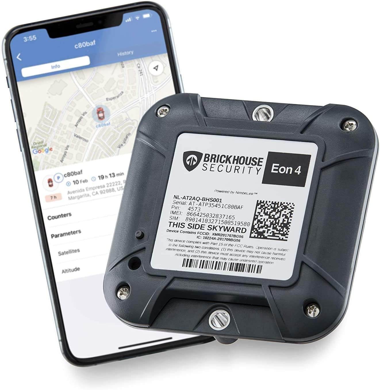 Brickhouse Security 4G LTE Eon 4 Long Life GPS Tracker for Covert Monitoring of Teen Drivers, Kids, Elderly, Employees, Assets, Warehouse, Tracks Indoor & Outdoor - Subscription Required!
