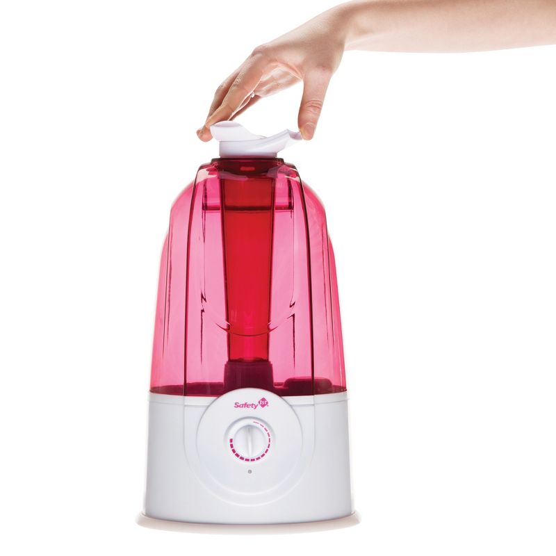 Safety 1st IH4160504 Cool Mist Ultrasonic 360 Degree Rotating Gentle Nursery Indoor Air Humidifier, Raspberry Pink