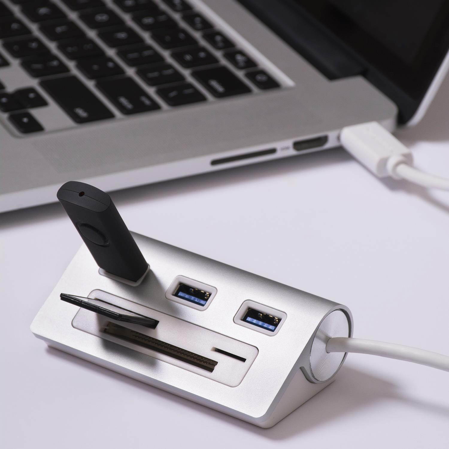 Sabrent 3 Port Usb 3.0 Hub With Cf/Sd/Tf Card Reader