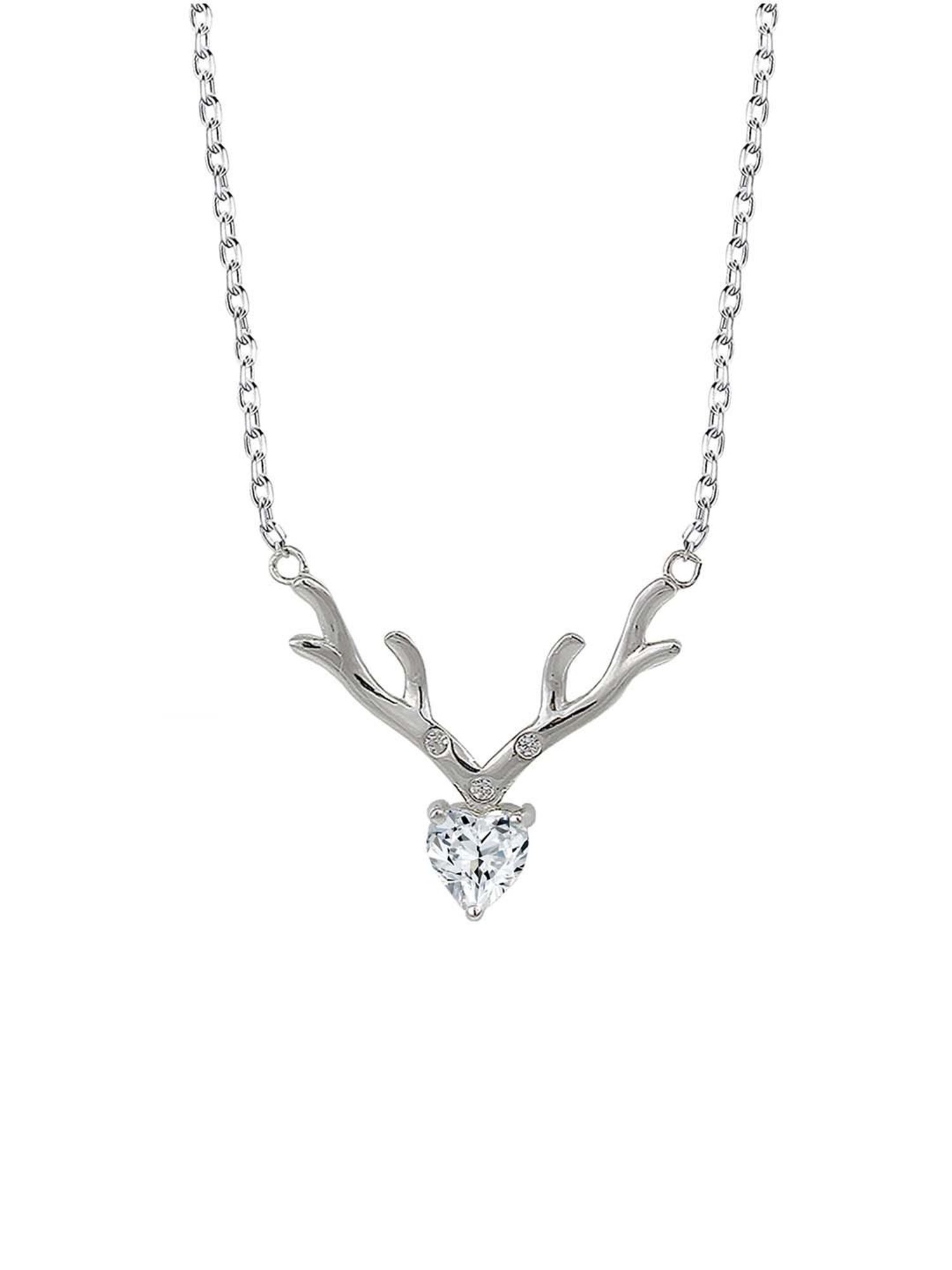 Ornate Jewels 92.5 Sterling Silver Red Ruby Necklace for Women