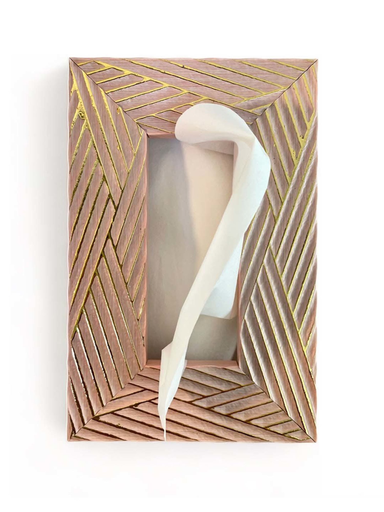 Art Street Pink Engineered Wood Rectangle Tissue Paper Napkin Box