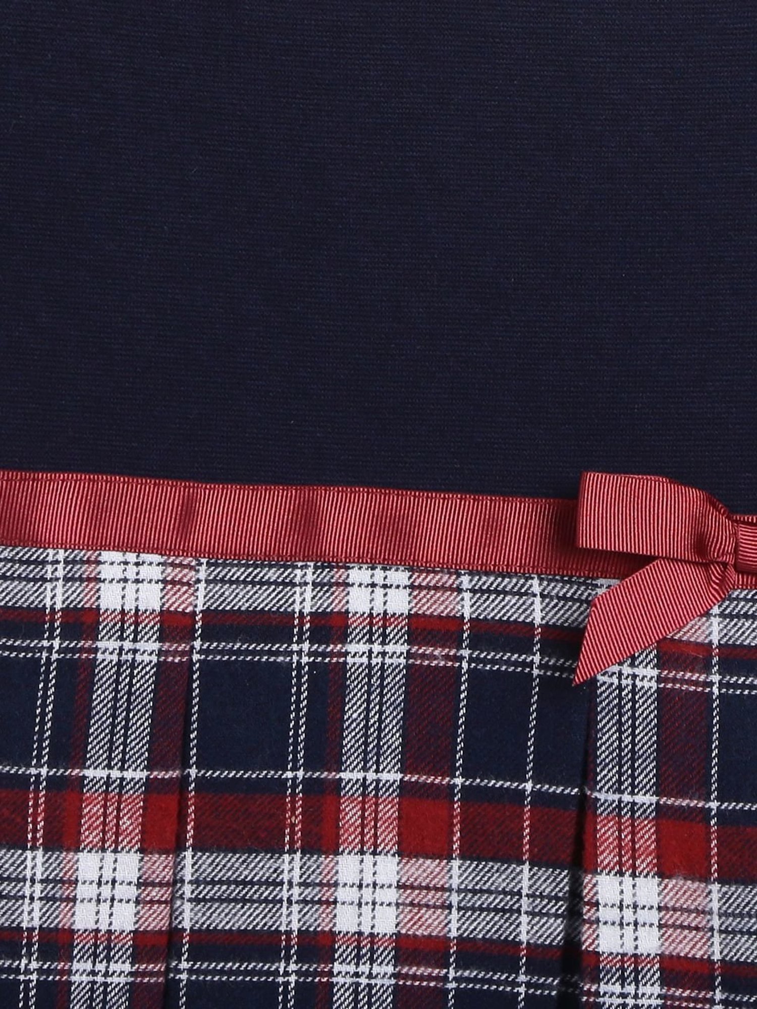 Chicco Kids Navy & Red Cotton Chequered Dress