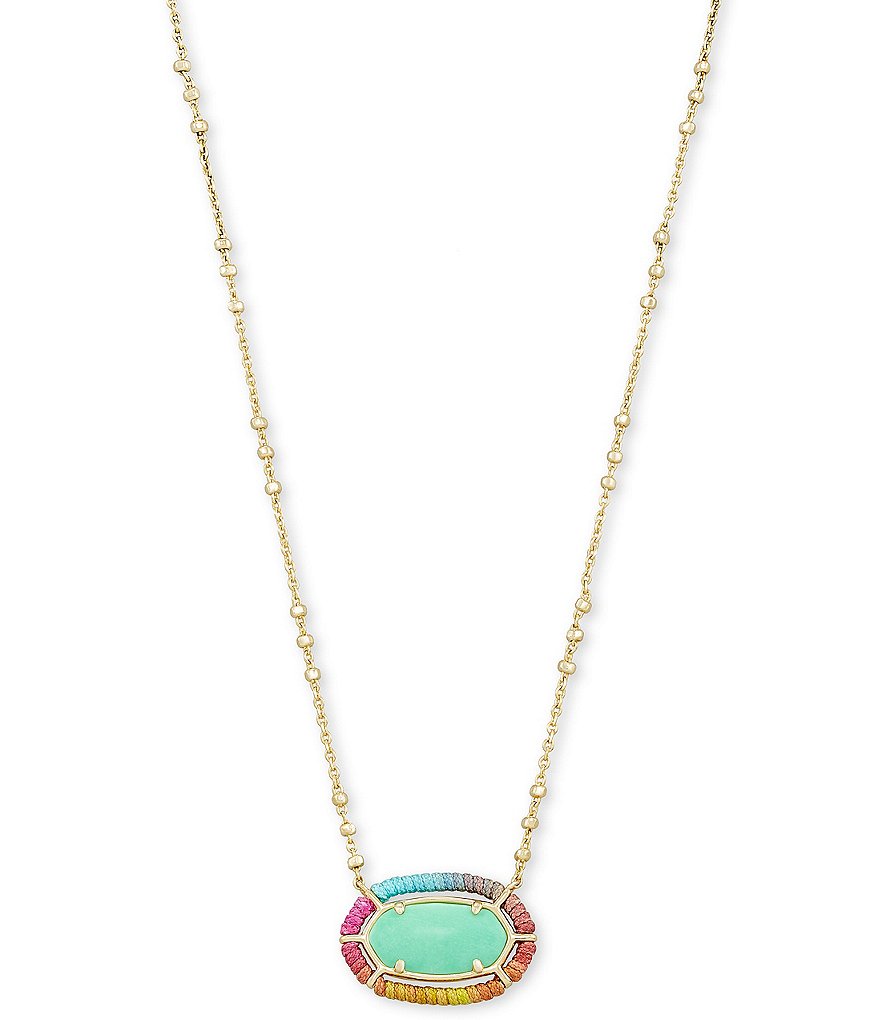 Kendra Scott Threaded Elisa Gold Pendant Necklace