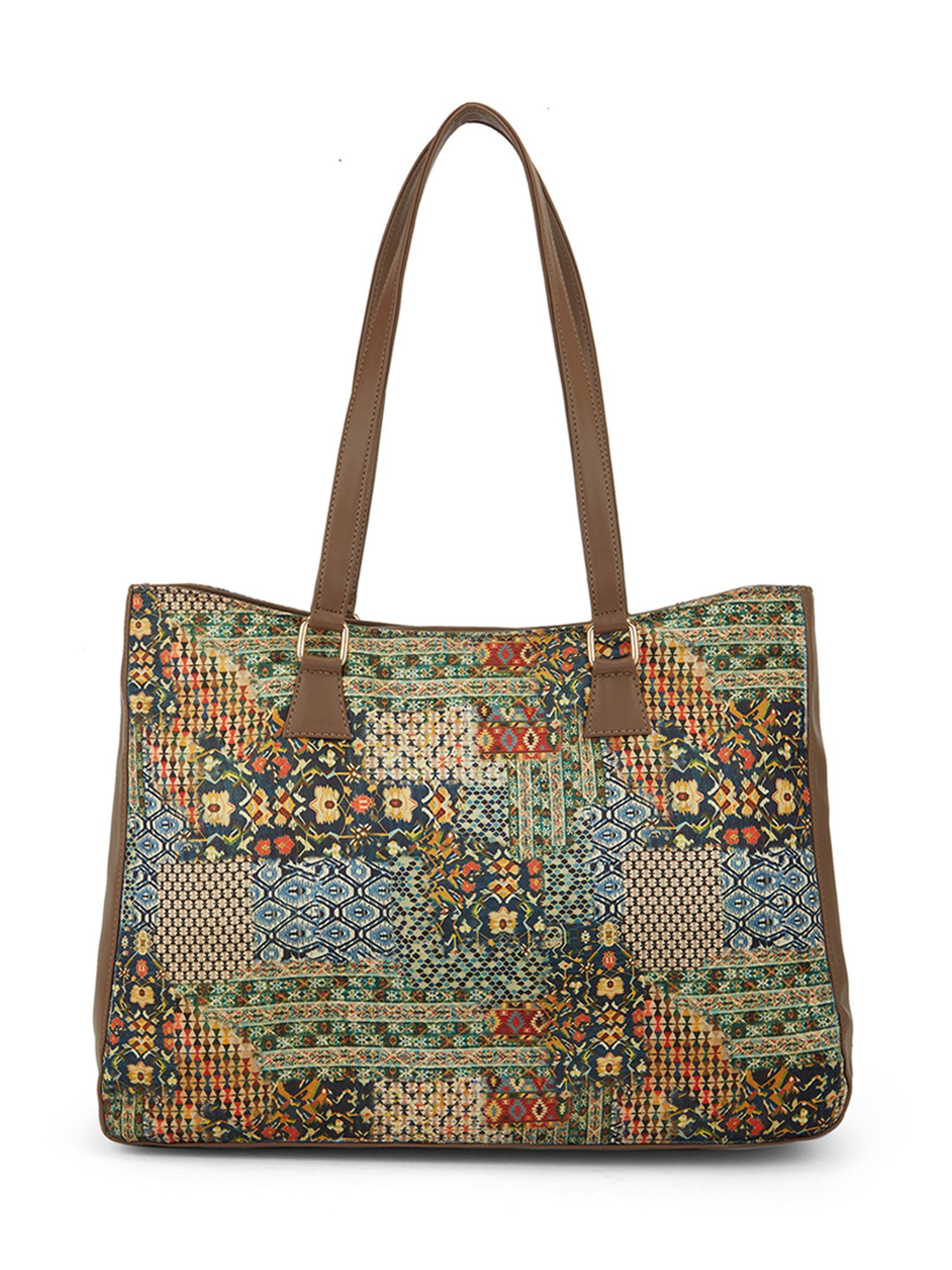 Glo By Globus Multi Ethnic Motifs Printed Medium Tote