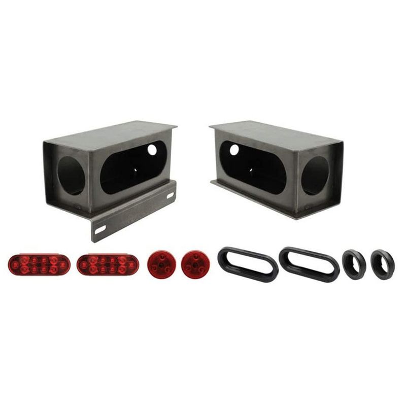 Extreme Max 5001.1352 Steel Trailer Complete LED Taillight Kit w/ License Plate Bracket, Stop Turn Tail Signals, Rated Up to 10,000 Hrs & DOT Approved