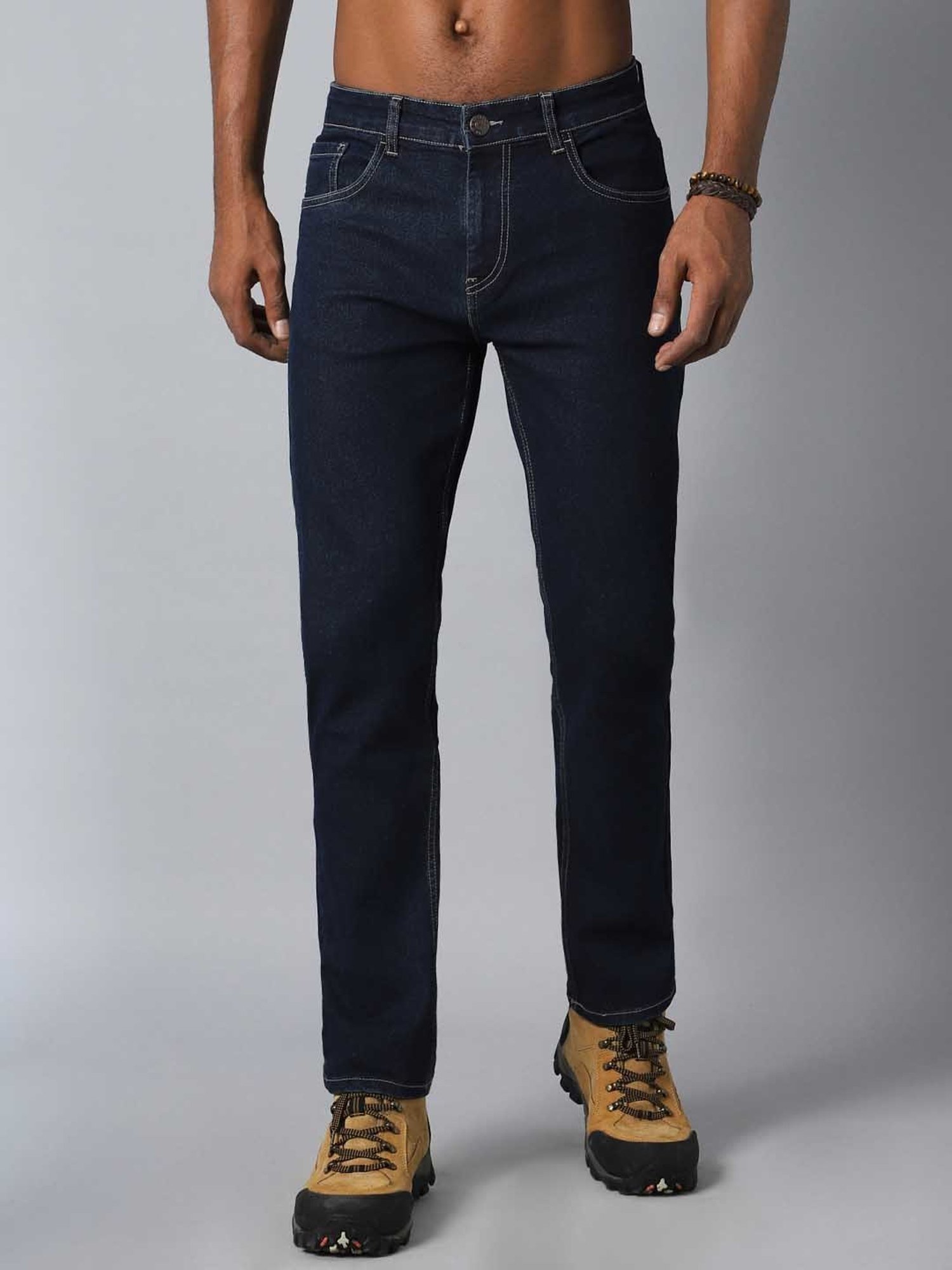 American Eagle Blue Cotton Regular Fit Jeans