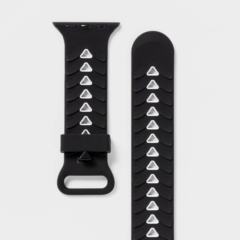 Silicone Apple Watch Band 38/40mm Black/Gray - All in Motion™