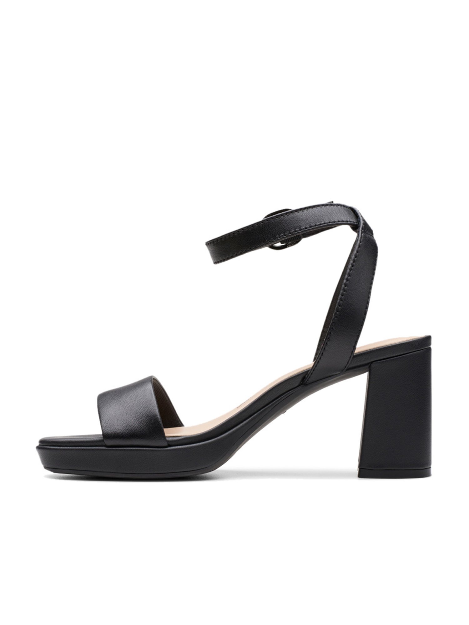 Clarks Women's AmbyrLyn Bay Black Ankle Strap Sandals
