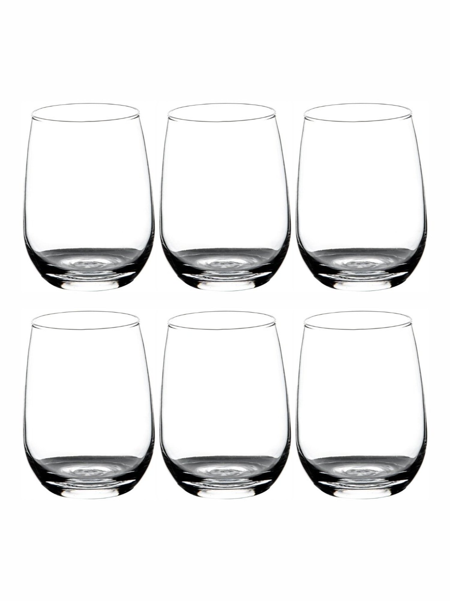 ROXX Transparent Glass Tumbler - Set of 6 (500ml)