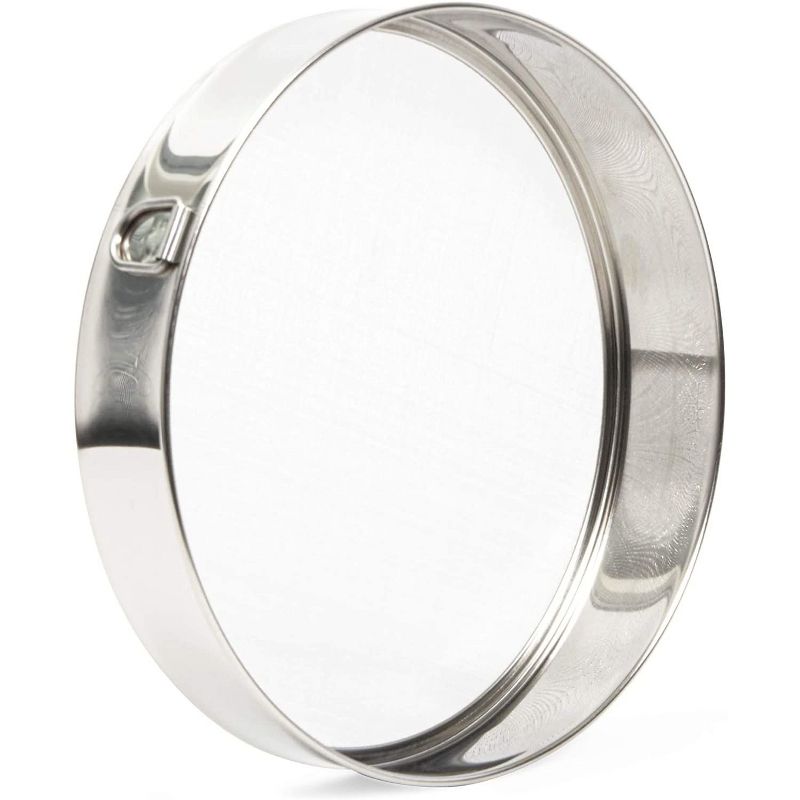 Juvale Stainless Steel Professional Round Flour Sieve for Baking (9.25 x 1.9 in)