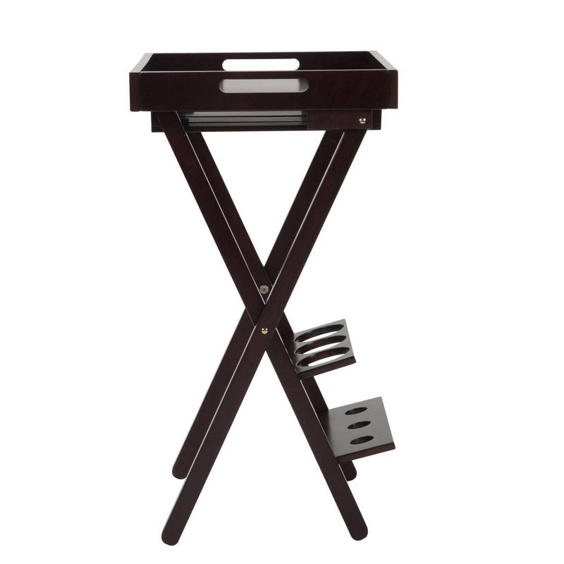 Wood Folding Wine Rack with Removable Tray Espresso - Room and Joy