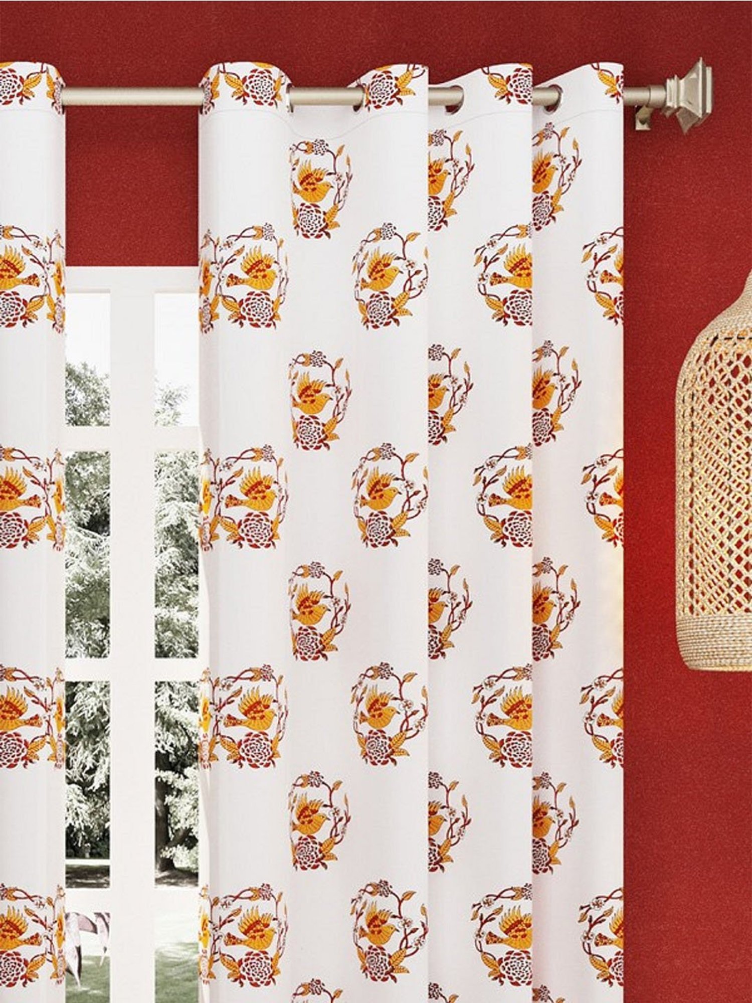 Living Roots Jaipuri Multicolor Cotton 7 ft Door Curtain