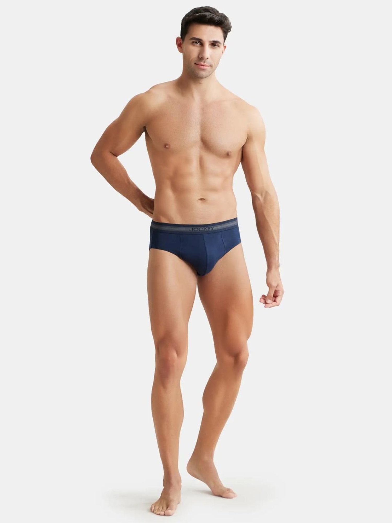 Jockey 1010 Dark Blue Super Combed Cotton Briefs with Stay Fresh Properties