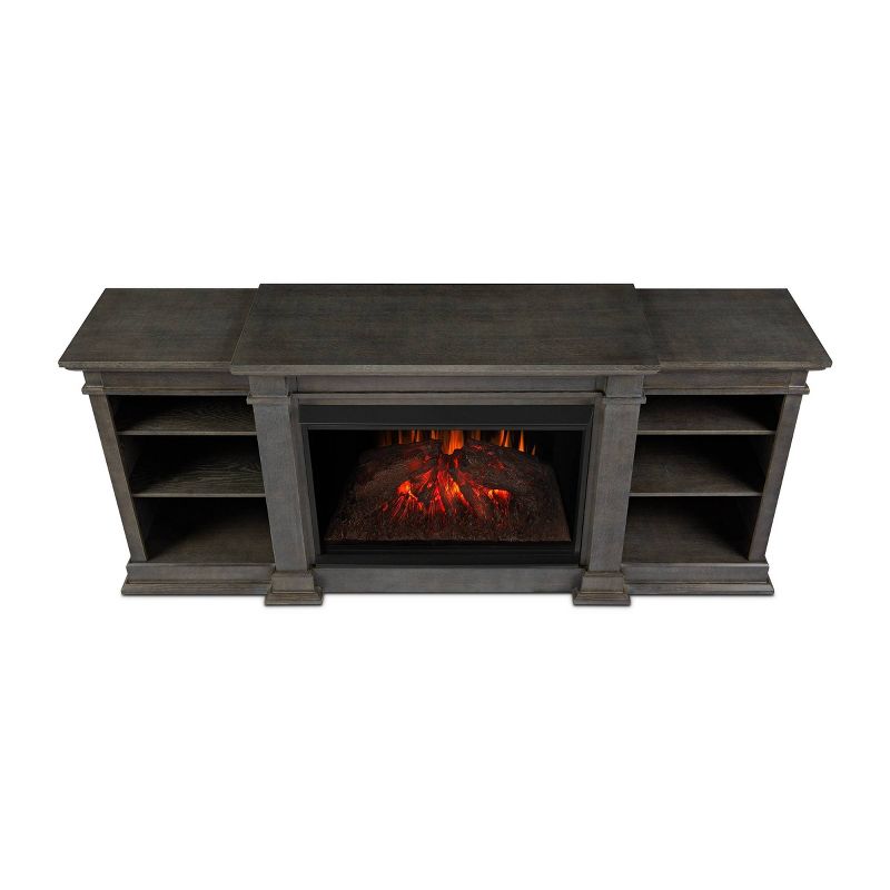 Real Flame Eliot Grand Electric Fireplace Entertainment Center Antique Gray