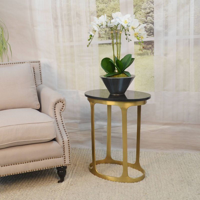 Oaklynn Oval Accent Table Black/Gold - Carolina Chair & Table