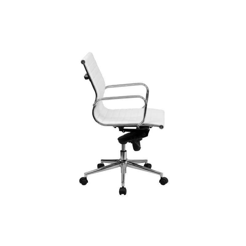 High Back Black Mesh Contemporary Executive Swivel Office Chair with LeatherSoft Seat
