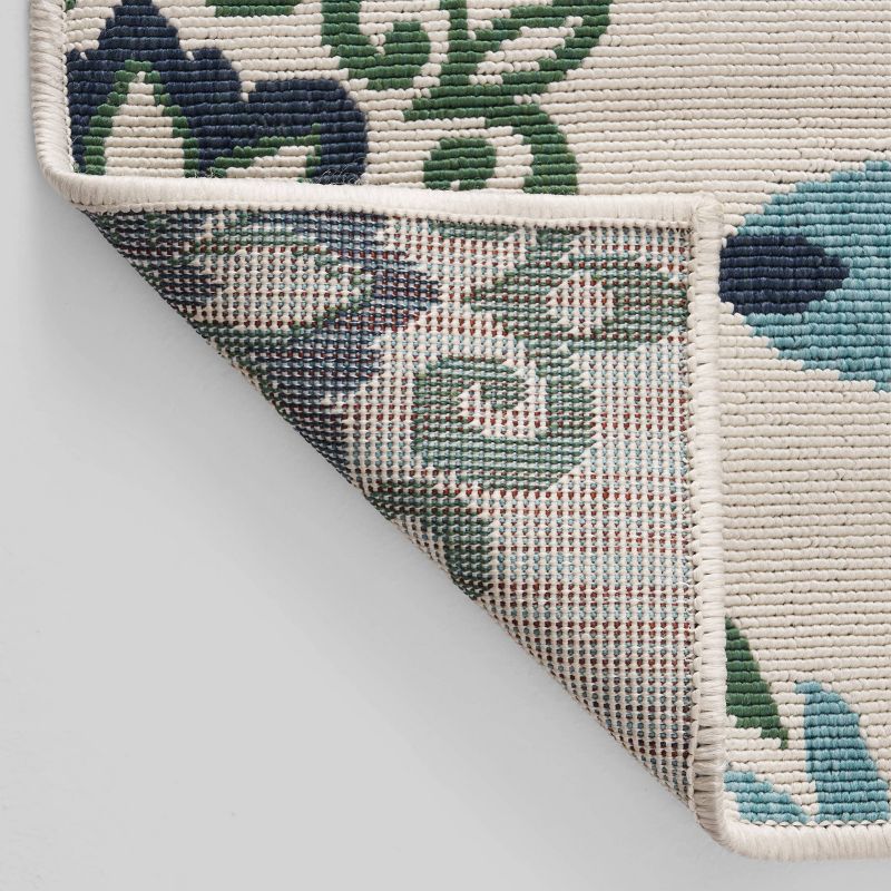 8' x 10' Le Soleil Outdoor Rug Black/Ivory - Linon