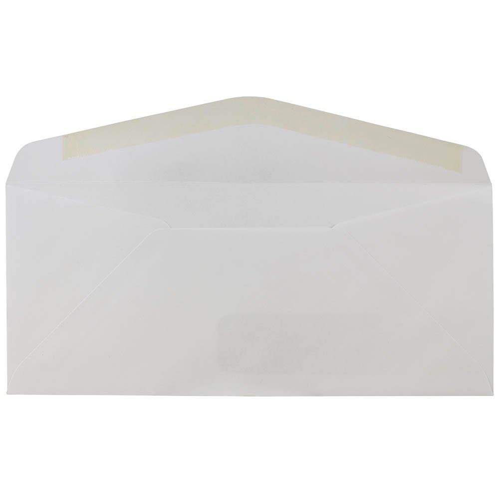 JAM PAPER #10 Business Commercial Window Envelopes - 4 1/8 x 9 1/2 - White - 100/Pack