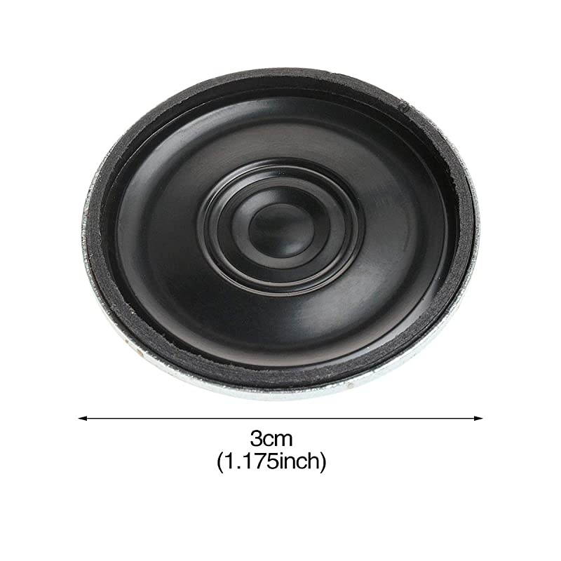 05W 8 Ohm Micro Internal Speaker Magnet Loudspeaker 30mm Dia Round Metal Shell with Wire DIY Slim for PC Laptop DVDEVD4Pcs