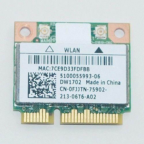 DW1702 Wireless Wifi N Bluetooth Half Mini-PCI-E WLAN Card for Dell 14R N4110 N4120 Atheros Ar5b195 802.11b/g/n