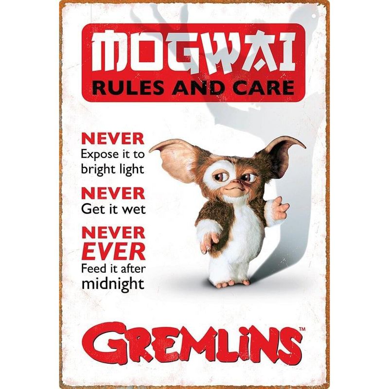 NMR Distribution Gremlins Rules 8.5"x11" Tin Sign