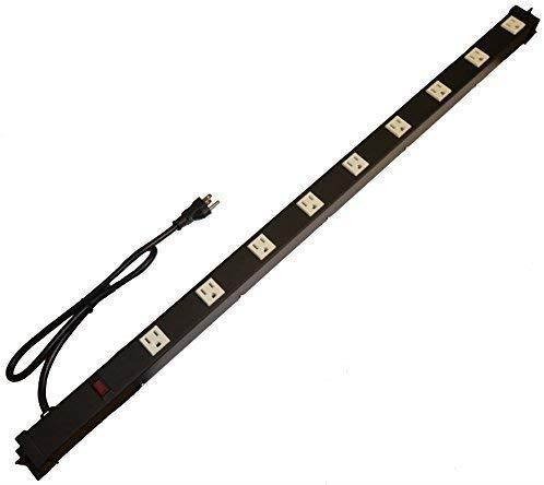 Opentron OT3093 Metal Surge Protector Power Strip Extension Cord 3 Feet 9 Outlet 3 Feet Power Cord