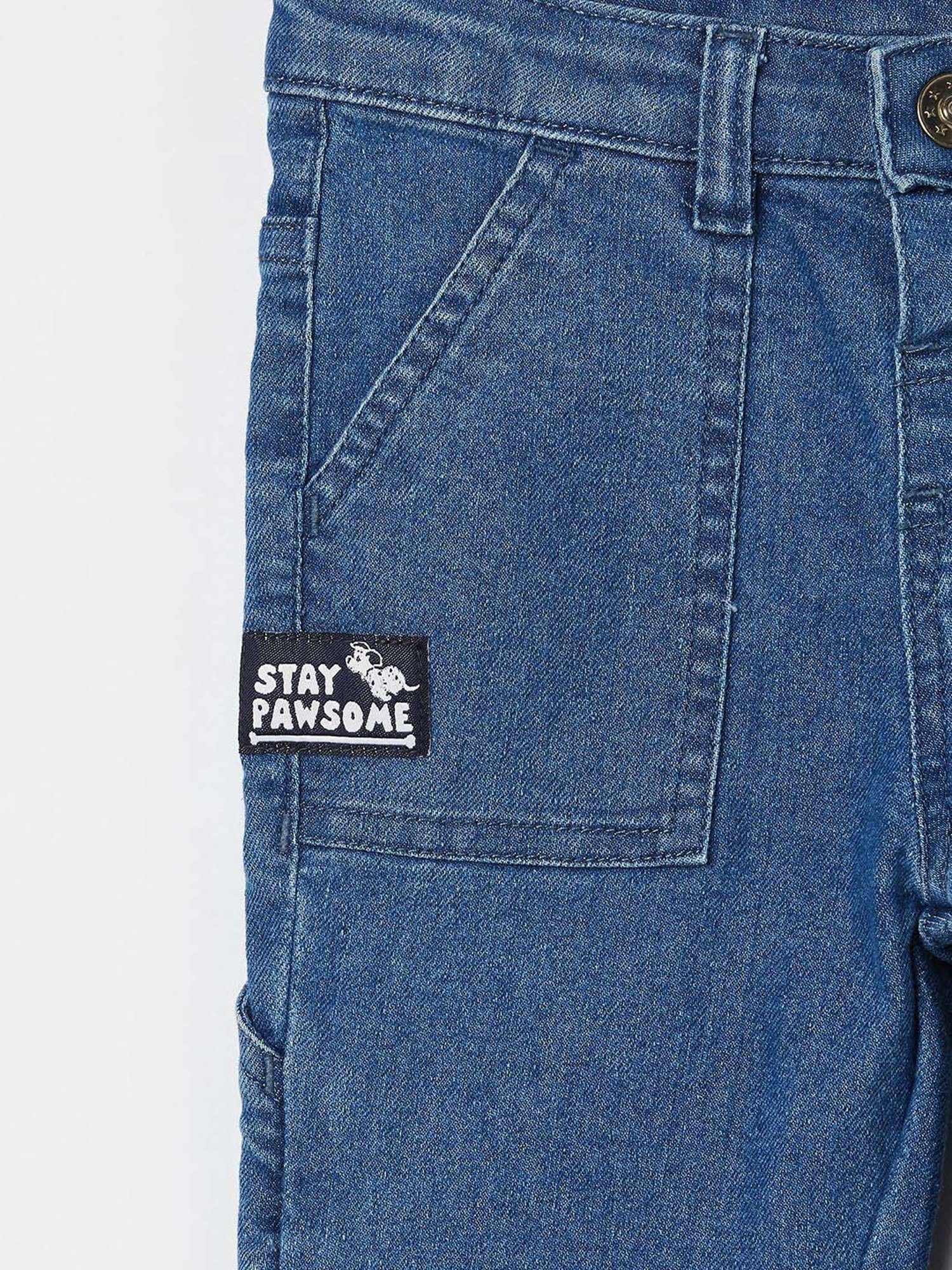 Juniors by Lifestyle Boys Blue Cotton Printed Jeans