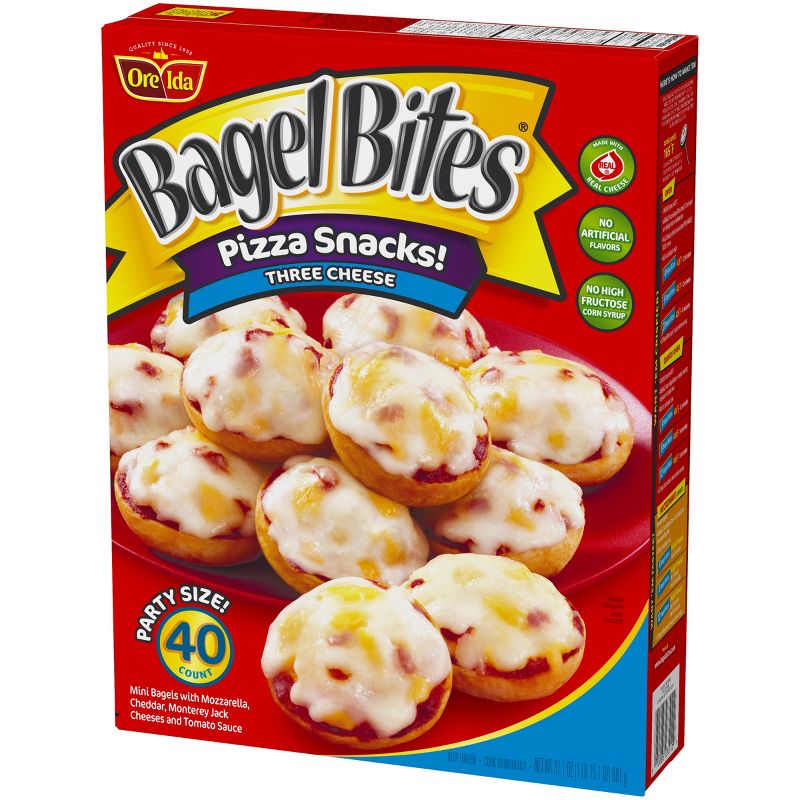 Ore-Ida Bagel Bites Three Cheese Frozen Pizza Snacks - 40ct