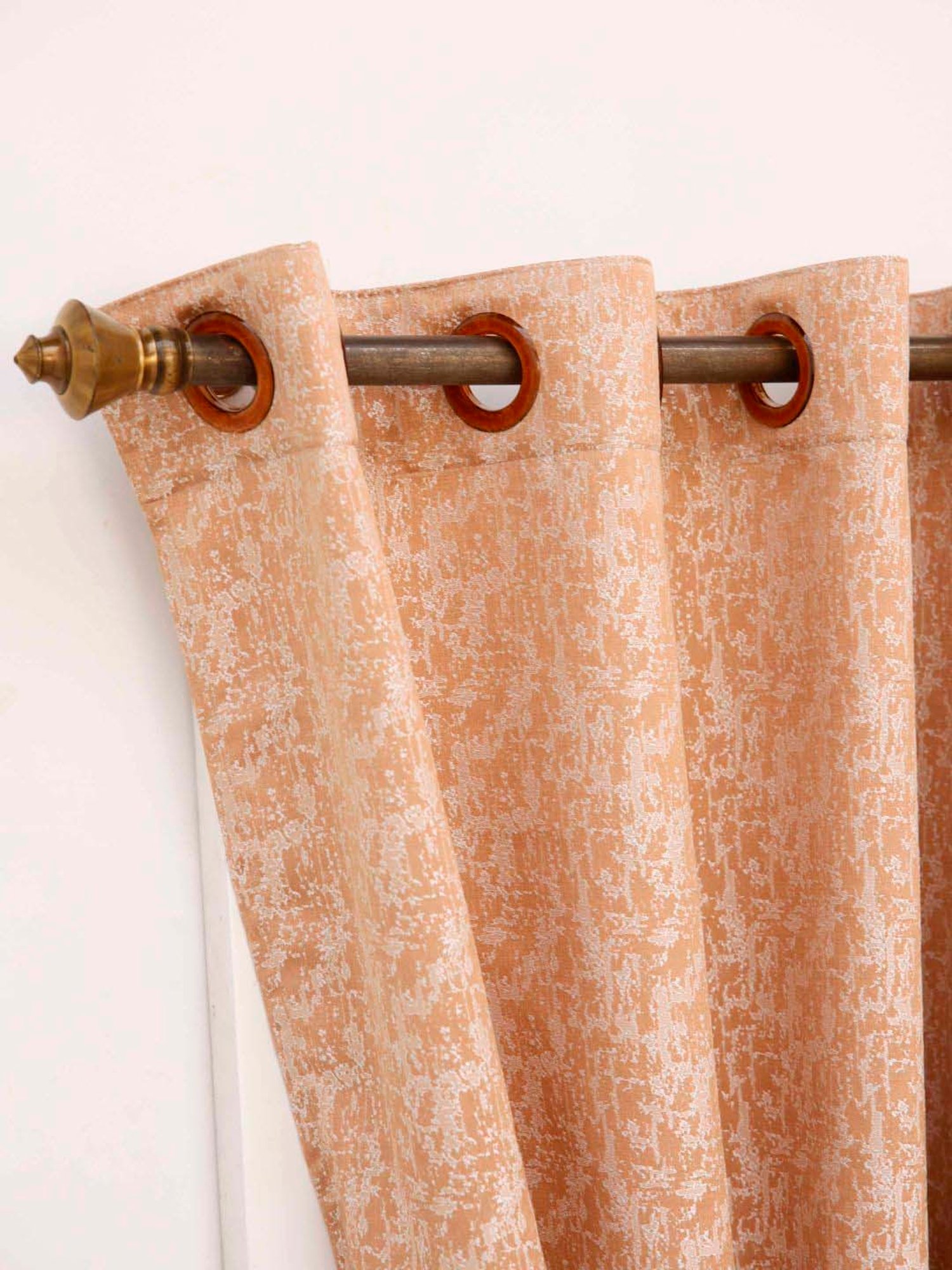 Ariana Orange Polyester 5 Ft. Window Curtain