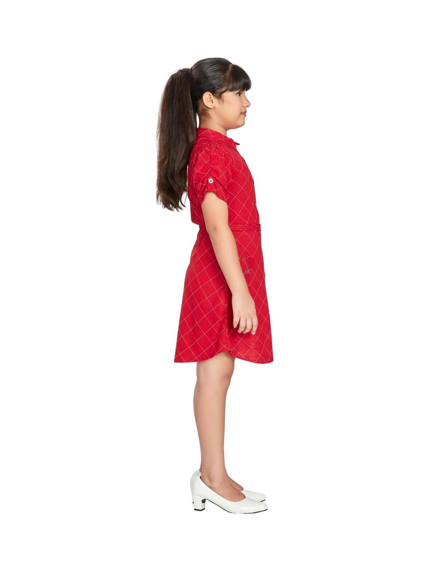 Peppermint Kids Red Chequered Dress