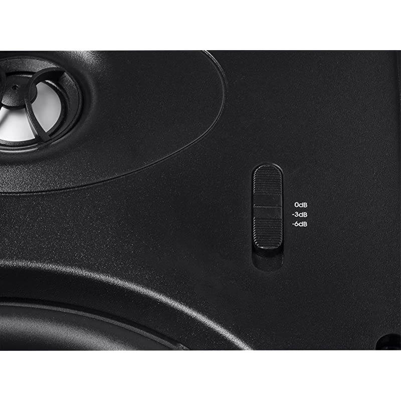 2-Way Carbon Fiber In-Wall Speakers - 8 Inch (Pair) With Paintable Magnetic Grille - Alpha Series