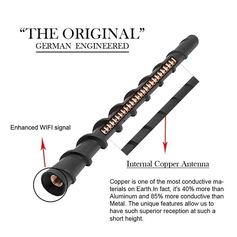 7 Inch Spiral Antenna Compatible with Nissan 20082019Rubber Antenna Replacement Mast OEM 282158H700 28215JG40B 282151FC0A 282151FC0A 282151FC0A 282158H700 CRCH0035TI