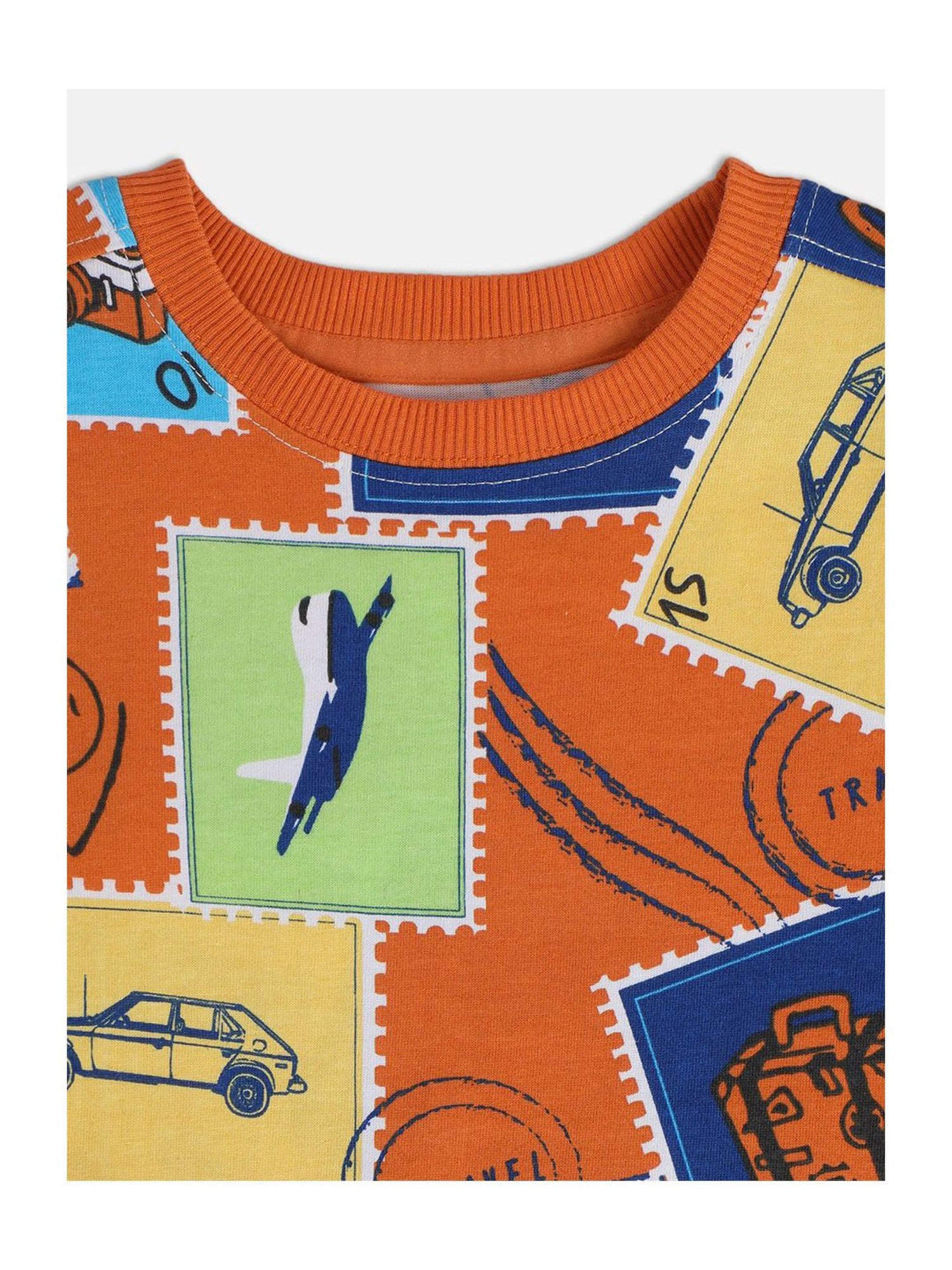 MINIKLUB Kids Brown Printed T-Shirt