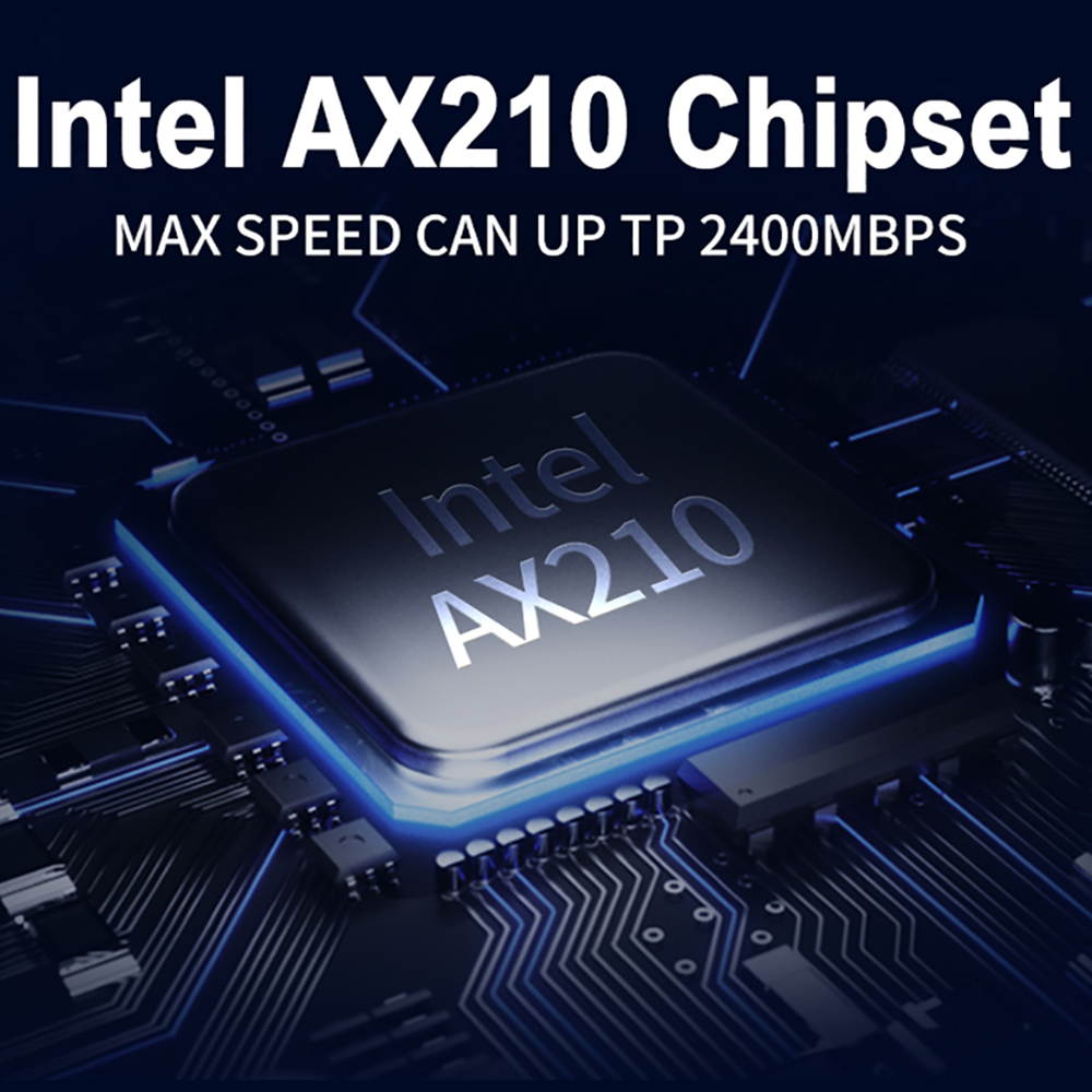 Teday TD-AX210 WiFi 6E PCI-E 3000Mbps Bluetooth 5.2 Wifi Adapter Intel AX210 Wi-fi Card Wireless PCI Express 802.11ax/ac 2.4Ghz/5Ghz/6Ghz MU-MIMO OFDMA for Windows 10 Linux