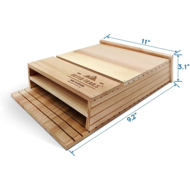 Outer Trails Bat House Outdoor Bat Habitat, Unstained All Natural Cedar Wood, 3 Chamber