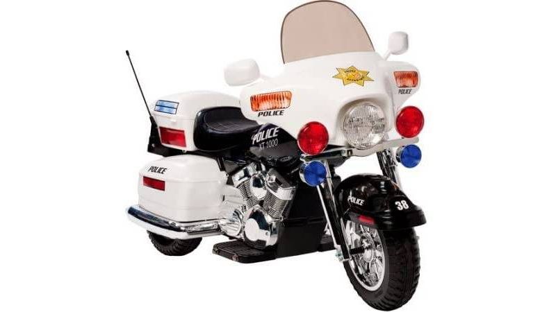 Kid Motorz 12V Police Motorcycle Powered Ride-On - White