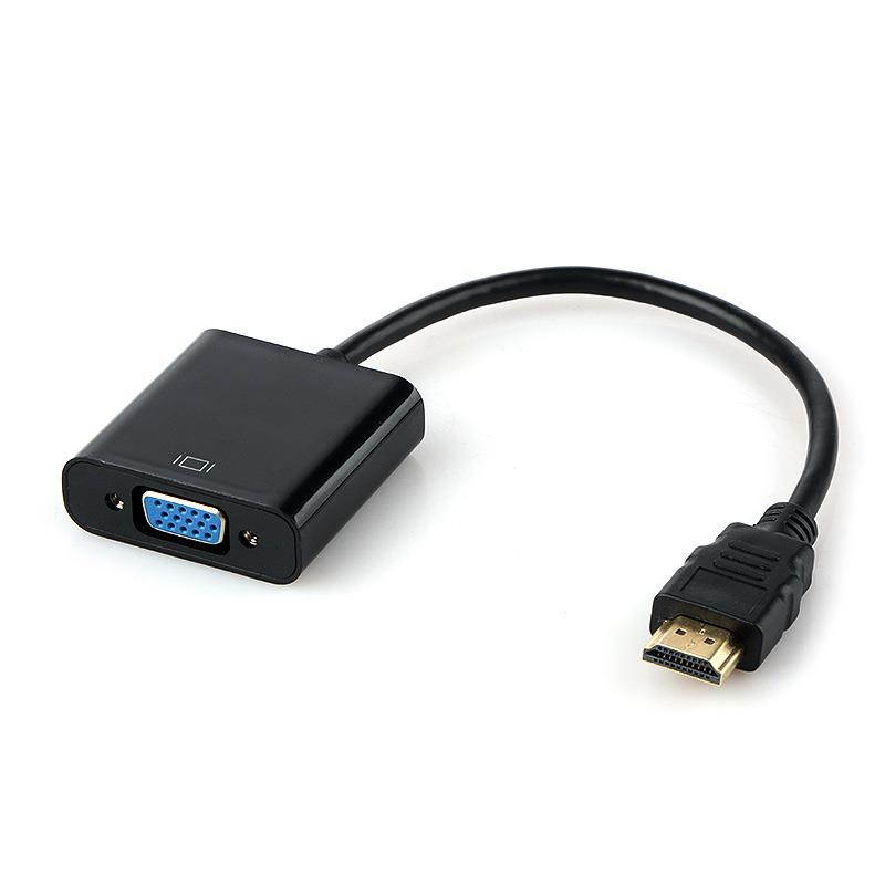 1080P HDMI Male to VGA Female Video Cable Converter with 3.5mm Audio Adapter