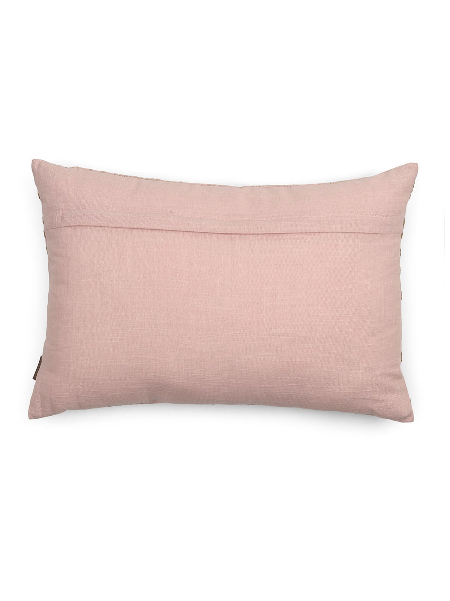 Pure Home and Living Pink Cotton Embroidery Cushion Covers