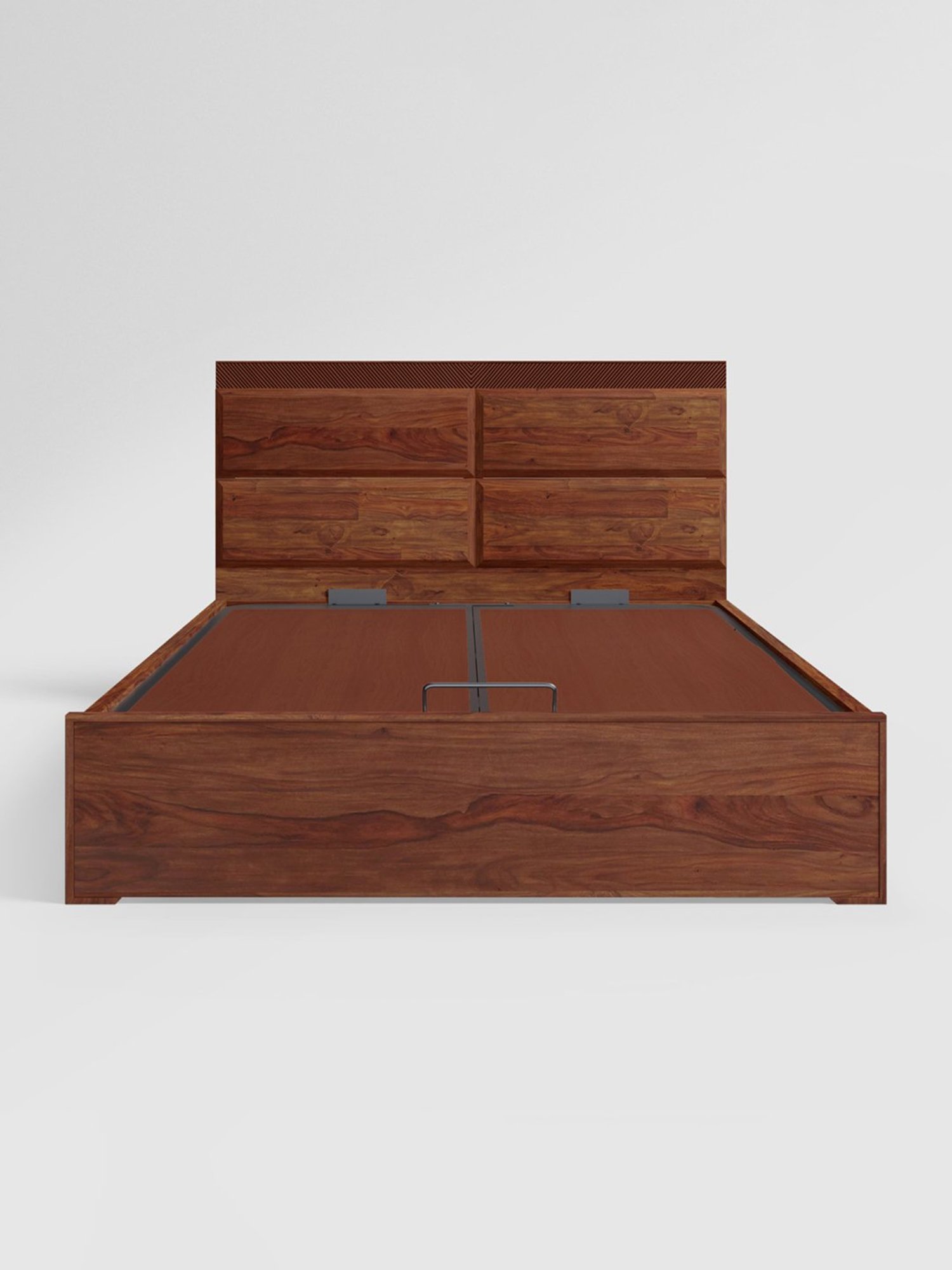 Nilkamal Riva Black Engineered Wood King Size Bed with Storage