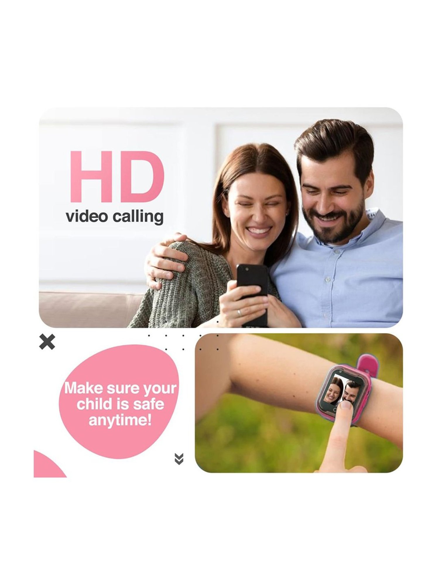 Turet Cotton Candy Pro 4G Smartwatch for Kids with Live Tracker GPS, SOS, HD Camera (Pink)